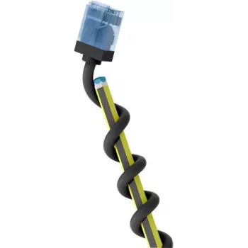 Goobay Ultraflexible kabel krosowy CAT 6A Slim U/UTP czarny - bardzo krótkie złącza, 0,25 m, 10 Gbps 74238