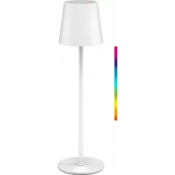 Goobay Bezprzewodowa Lampa Stołowa LED, Rozmiar M, 38 cm, RGBW, Biała (76568)