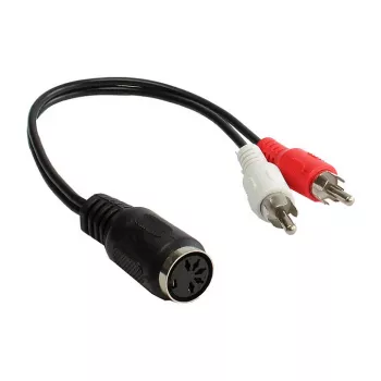 Good Connections Adapter audio gniazdo DIN 5-pin na 2 wtyki RCA - 0,2m