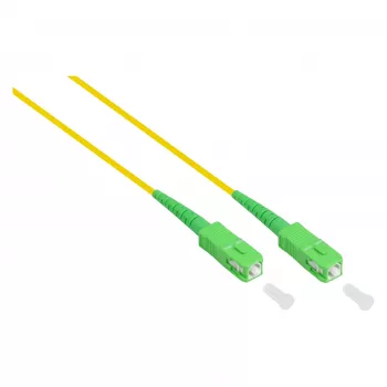 Good Connections OS2 Singlemode SC/APC do SC/APC Simplex Światłowodowy kabel krosowy, 9/125 µm, LSZH, żółty, 0,5 m