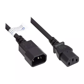 Good Connections P1430-S010 IEC C14 na C13 Przedłużacz zasilający 1m Czarny