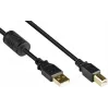 Good Connections Kabel USB 2.0 A do B z rdzeniem ferrytowym, złocone, czarny, 1m