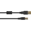 Good Connections Kabel USB 2.0 A do B z rdzeniem ferrytowym, złocone, czarny, 1m