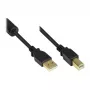 Good Connections Kabel USB 2.0 A do B z rdzeniem ferrytowym, złocone, czarny, 1m
