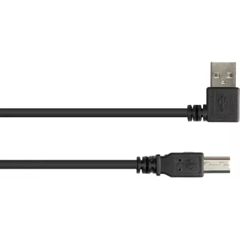 Good Connections USB 2.0 Cable Type-A Angled to Type-B - Black - 0.5m