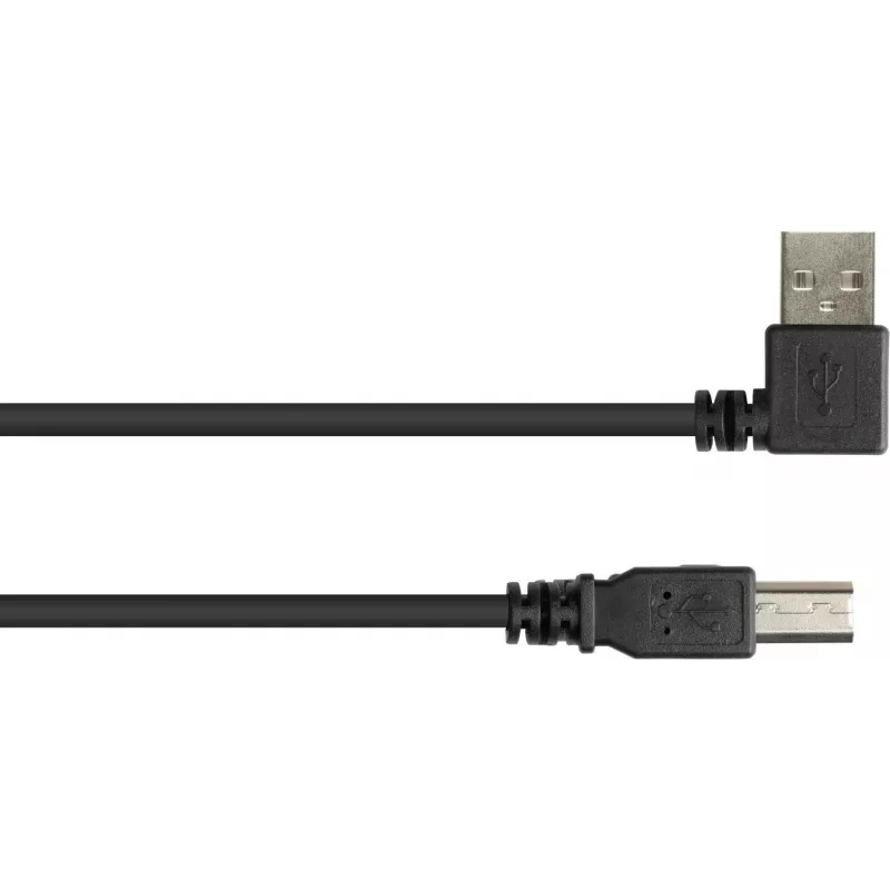 Good Connections USB 2.0 Cable Type-A Angled to Type-B - Black - 0.5m