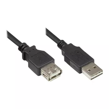 Good Connections przedłużacz USB 2.0 EASY wtyk A na gniazdo A, czarny, 0,5 m