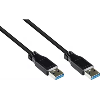 Kabel USB 3.0 Good Connections, Type-A męski do Type-A męski, czarny, 0,5 m 2712-S005