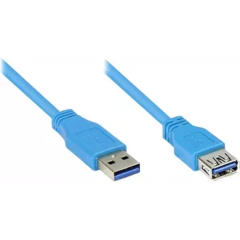 Przedłużacz USB 3.0 Good Connections Typ-A męski do Typ-A żeński, niebieski, 1,8 m 2711-B02