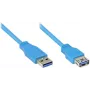 Przedłużacz USB 3.0 Good Connections Typ-A męski do Typ-A żeński, niebieski, 1,8 m 2711-B02