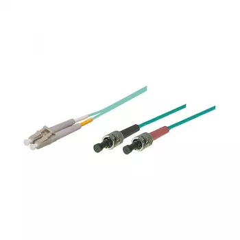GoodConnections 10m OM3 duplex wielomodowy kabel światłowodowy ST/LC aqua