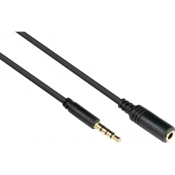 Przedłużacz audio GoodConnections 3,5mm 4-biegunowy TRRS, wtyk do gniazda, 3m, czarny AS-35V4B3