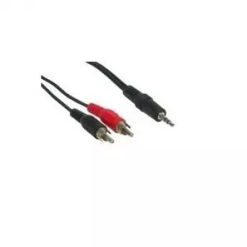 Kabel audio GoodConnections 3,5 mm stereo jack na 2x RCA męskie 2,5 m czarny AS-352C