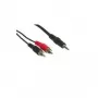 Kabel audio GoodConnections 3,5 mm stereo jack na 2x RCA męskie 2,5 m czarny AS-352C