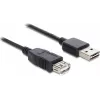 Przewód przedłużający USB 2.0 GoodConnections Alcasa 2511-EU01, USB-A męski do USB-A żeńskiego, 1,8 m, czarny