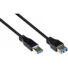 GoodConnections Alcasa 2711-S005 kabel przedłużający USB 3.1 Gen 1 – USB-A męski na żeński, 0,5 m, czarny