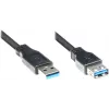 GoodConnections Alcasa 2711-S005 kabel przedłużający USB 3.1 Gen 1 – USB-A męski na żeński, 0,5 m, czarny