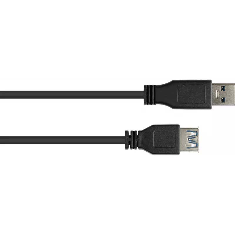 GoodConnections Alcasa 2711-S005 kabel przedłużający USB 3.1 Gen 1 – USB-A męski na żeński, 0,5 m, czarny