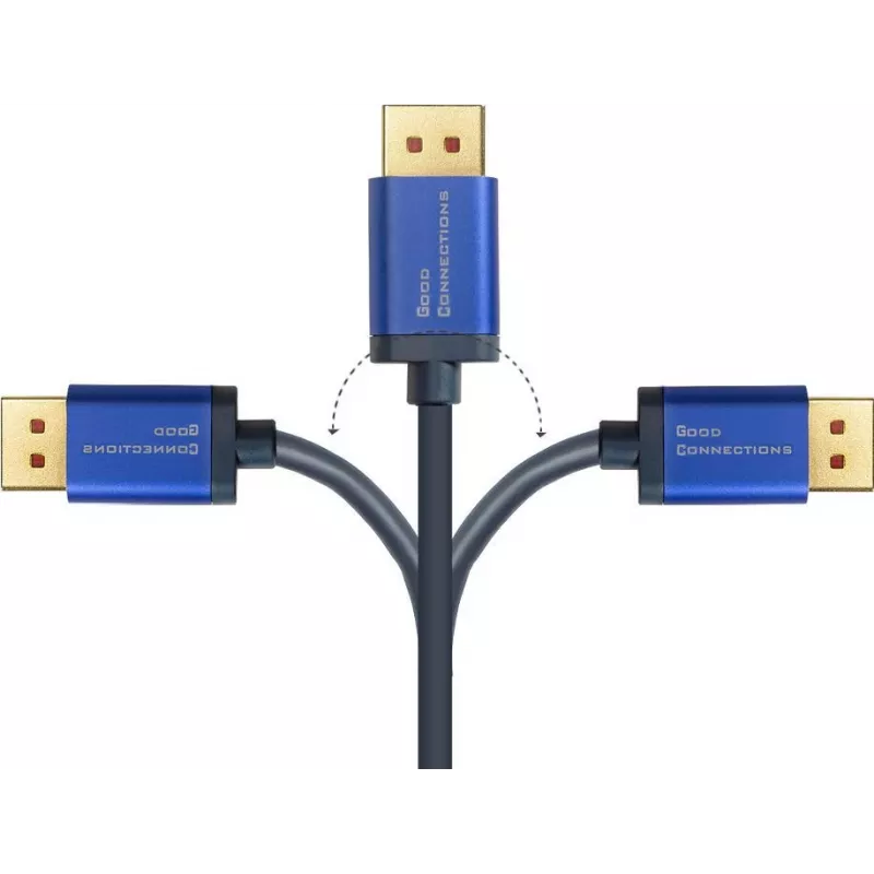 Kabel GoodConnections Alcasa 4824-SF010B Mini DisplayPort na DisplayPort 1m niebieski 4K@60Hz