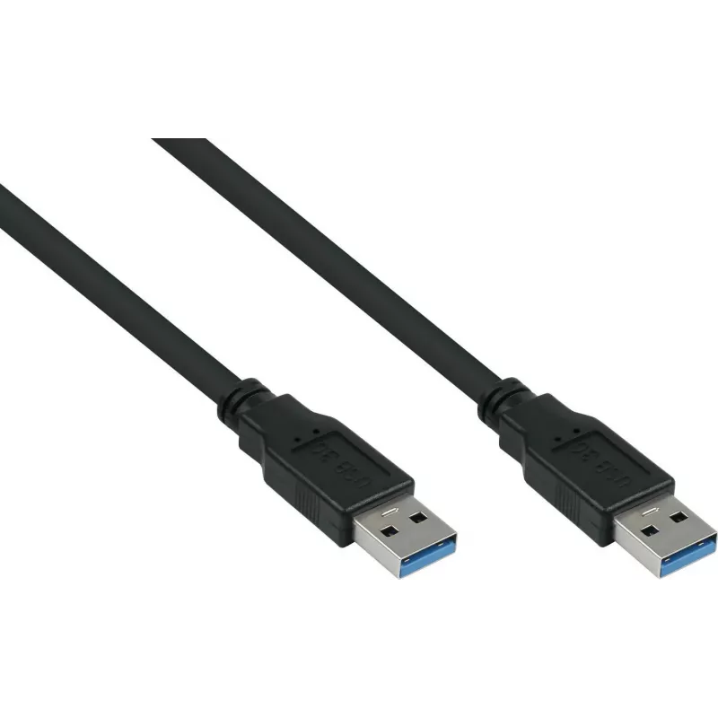 GoodConnections Alcasa UK30P-AA-030S USB 3.2 Gen 1 Cable – USB-A do USB-A, 3 m, czarny