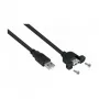 GoodConnections Alcasa Przedłużacz USB 2.0, wtyk USB-A męski na gniazdo USB-A żeńskie, 0,3 m, czarny