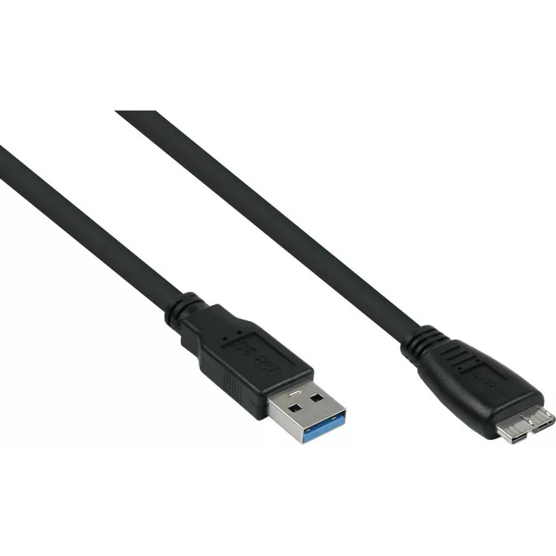 GoodConnections Alcasa Kabel USB 3.2 Gen 1, USB-A do Micro-B, 1,8 m, czarny