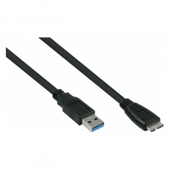 GoodConnections Alcasa Kabel USB 3.2 Gen 1, USB-A do Micro-B, 1,8 m, czarny