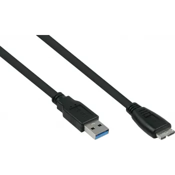 Kabel GoodConnections Alcasa USB 3.2 Gen 1, USB-A na Micro-USB B, 1 m, czarny