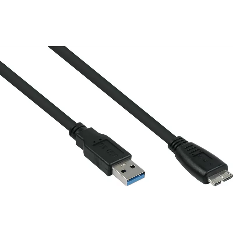 Kabel GoodConnections Alcasa USB 3.2 Gen 1, USB-A na Micro-USB B, 1 m, czarny