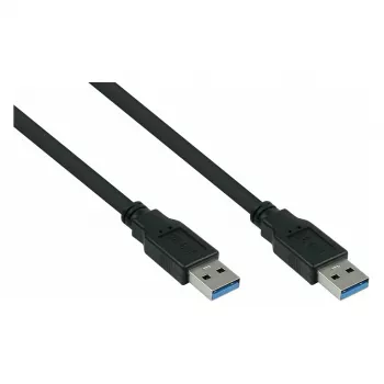 GoodConnections Alcasa USB 3.2 Gen 1 Kabel Typu A do Typu A 0,5 m Czarny (UK30P-AA-005S)