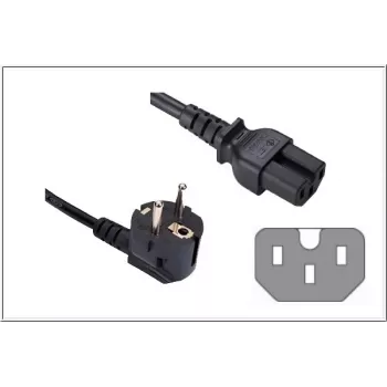 Kabel zasilający GoodConnections kątowy Schuko - IEC C15, 1,8m, czarny, 10A/250V, H05VV-F, Hot Condition 1501-18