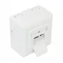 GoodConnections Gniazdo sieciowe Cat.6, 2xRJ45, ekranowane, montaż natynkowy, pionowe wprowadzenie kabla, biel sygnałowa RAL9003 (GC-N0026)