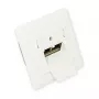 GoodConnections Gniazdo ścienne sieciowe Cat.6A, 2xRJ45, ekranowane, podtynkowe, kompatybilne z programami przełączników, pionowe wprowadzenie kabla, perłowa biel RAL1013 (GC-N0021)