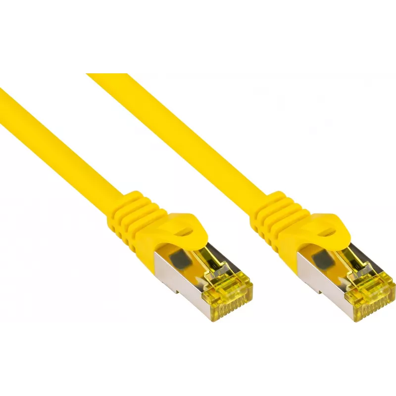 GoodConnections Kat.7 Kabel krosowy RJ45 - 25m, Żółty, S/FTP PiMF, Bezhalogenowy, 600MHz (8070R-250Y)