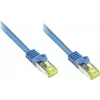 Kabel krosowy GoodConnections Cat.7 S/FTP RJ45, 15m, niebieski, bezhalogenowy, 600MHz, ochrona zatrzasku 8070R-150B