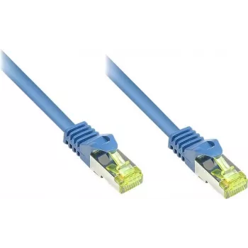 Kabel krosowy GoodConnections Cat.7 S/FTP RJ45, 15m, niebieski, bezhalogenowy, 600MHz, ochrona zatrzasku 8070R-150B