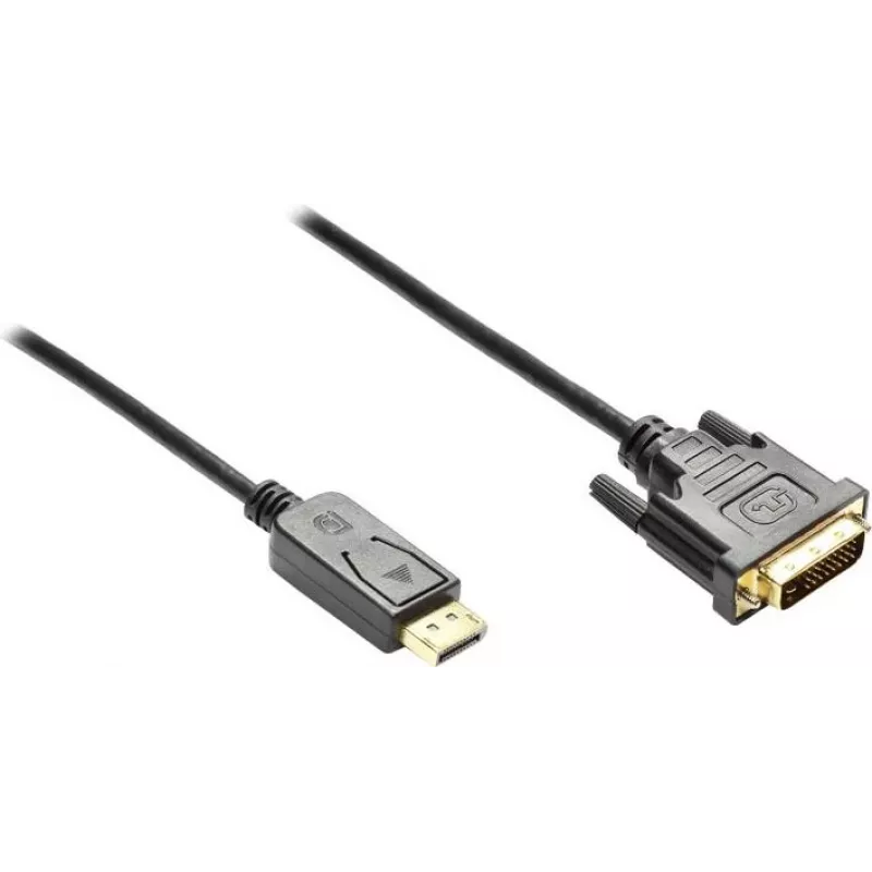 GoodConnections DisplayPort na DVI-D 24+1 Kabel Połączeniowy - Styki Pozłacane 24K - OFC - Czarny - 5m
