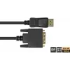 GoodConnections DisplayPort na DVI-D 24+1 Kabel Połączeniowy - Styki Pozłacane 24K - OFC - Czarny - 5m