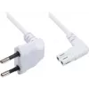 Kabel zasilający GoodConnections Euro, Europlug do IEC C7 Figure-8, oba złącza pod kątem 90°, biały, 1,5 m (1550-ZW015W)
