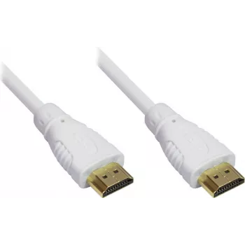 GoodConnections High-Speed HDMI Cable with Ethernet - Gold-Plated Connectors - White - 1.5m
