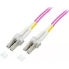 Kabel światłowodowy patchcord GoodConnections LC/LC Duplex OM4 Multimode, 2 m, Aqua, LSZH LW-802LC4