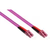 Kabel światłowodowy patchcord GoodConnections LC/LC Duplex OM4 Multimode, 2 m, Aqua, LSZH LW-802LC4