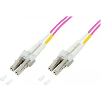 Kabel światłowodowy patchcord GoodConnections LC/LC Duplex OM4 Multimode, 2 m, Aqua, LSZH LW-802LC4