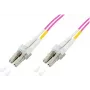 Kabel światłowodowy patchcord GoodConnections LC/LC Duplex OM4 Multimode, 2 m, Aqua, LSZH LW-802LC4