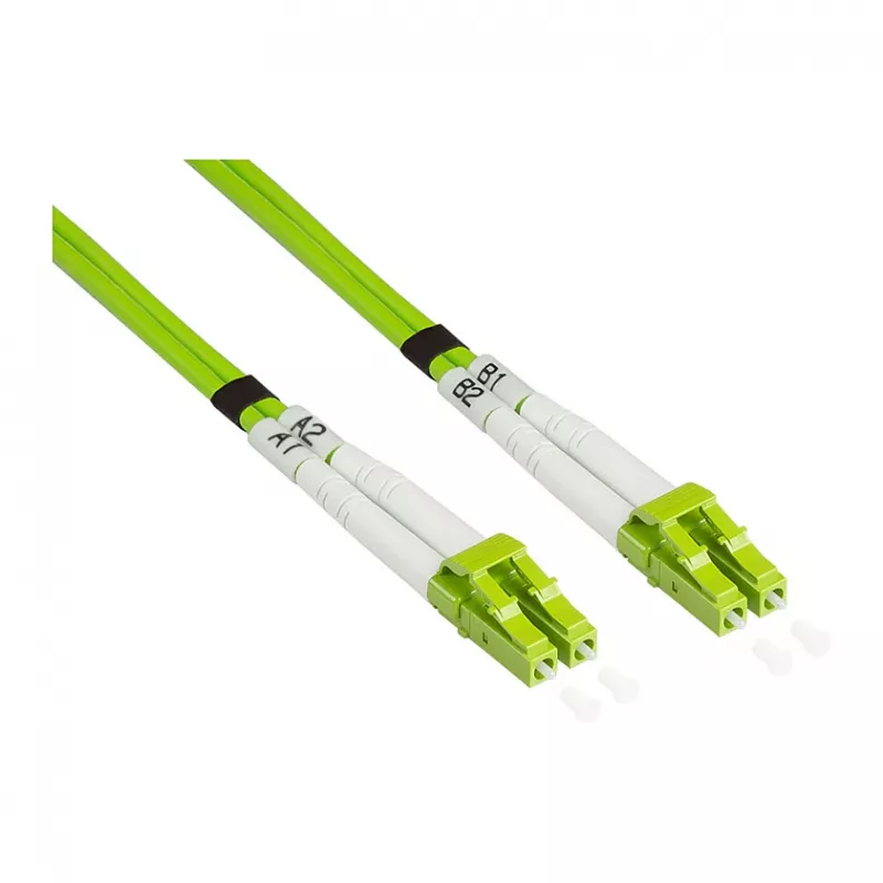GoodConnections LW-815LC5 Fiber Optic Patch Cable 15m OM5 LSZH LC Duplex Green