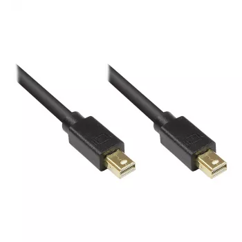 GoodConnections Mini DisplayPort 1.1 Cable, Męski-Męski, Pozłacany, Czarny, 5m