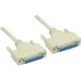 Kabel null modem GoodConnections DB25 żeński do DB25 żeński 1,8m szary RS-232 Serial Cross-Wired 4030