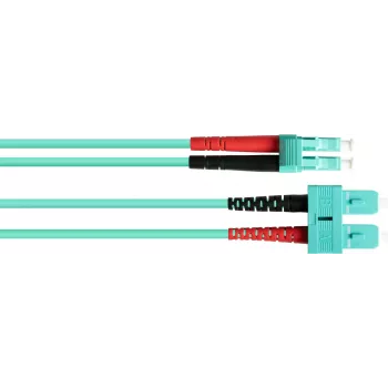 Kabel światłowodowy GoodConnections OM3 Duplex Multimode SC do LC, 50/125 µm, 1m, LSZH Aqua LW-801LS3