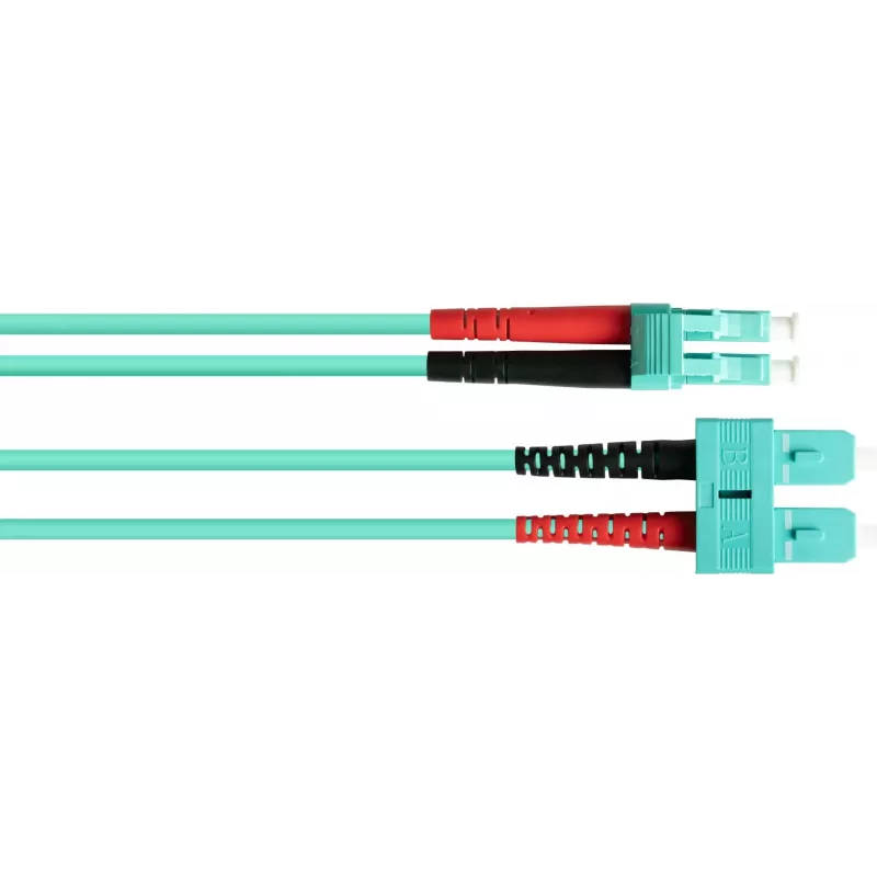 Kabel światłowodowy GoodConnections OM3 Duplex Multimode SC do LC, 50/125 µm, 1m, LSZH Aqua LW-801LS3