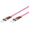 Kabel światłowodowy patchcord GoodConnections OM4 ST-ST wielomodowy duplex, 7,5m, LSZH, fioletowy LW-8075ST4